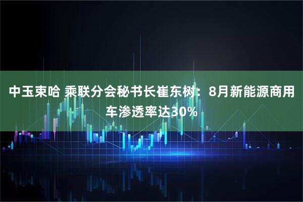 中玉束哈 乘联分会秘书长崔东树：8月新能源商用车渗透率达30%