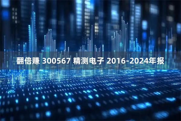 翻倍赚 300567 精测电子 2016-2024年报